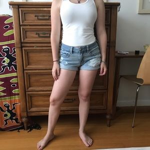 White Polyester Tank Top